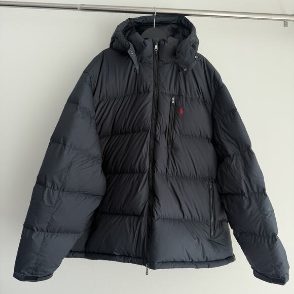 Polo Ralph Lauren Gotham Down Jacket Mens 4XL Black Puffer Quilted Hooded - Picture 4 of 10